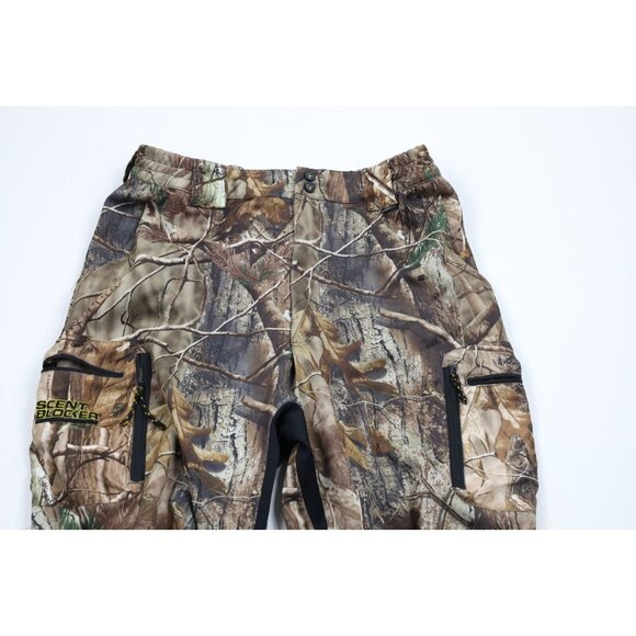 Vtg Scentblocker Mens XL Distressed Realtree Pro Series Camouflage Joggers Pants - Picture 2 of 13
